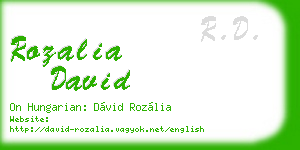 rozalia david business card
